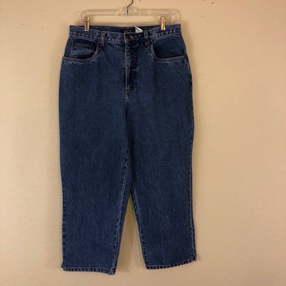 Vintage 90s Bill Blass Mom Jeans Dark Blue 12 - Picture 1 of 7